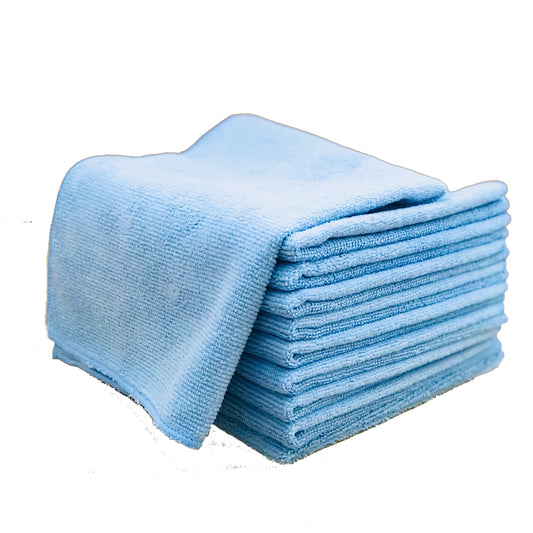 10 Pack of Microfiber Cloths 14 x 14 in (35x35cm) Super Soft and Absorbent Multipurpose Towels