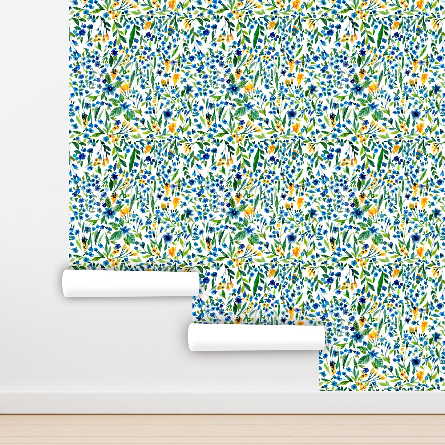 Wildflower Wallpaper Peel and Stick Mural Boho Botanical Removable Wall Paper