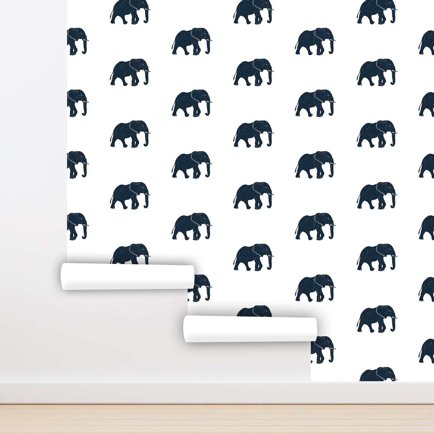 Elephant Wallpaper Peel and Stick, Indian Animal Yoga Removable Wall Paper
