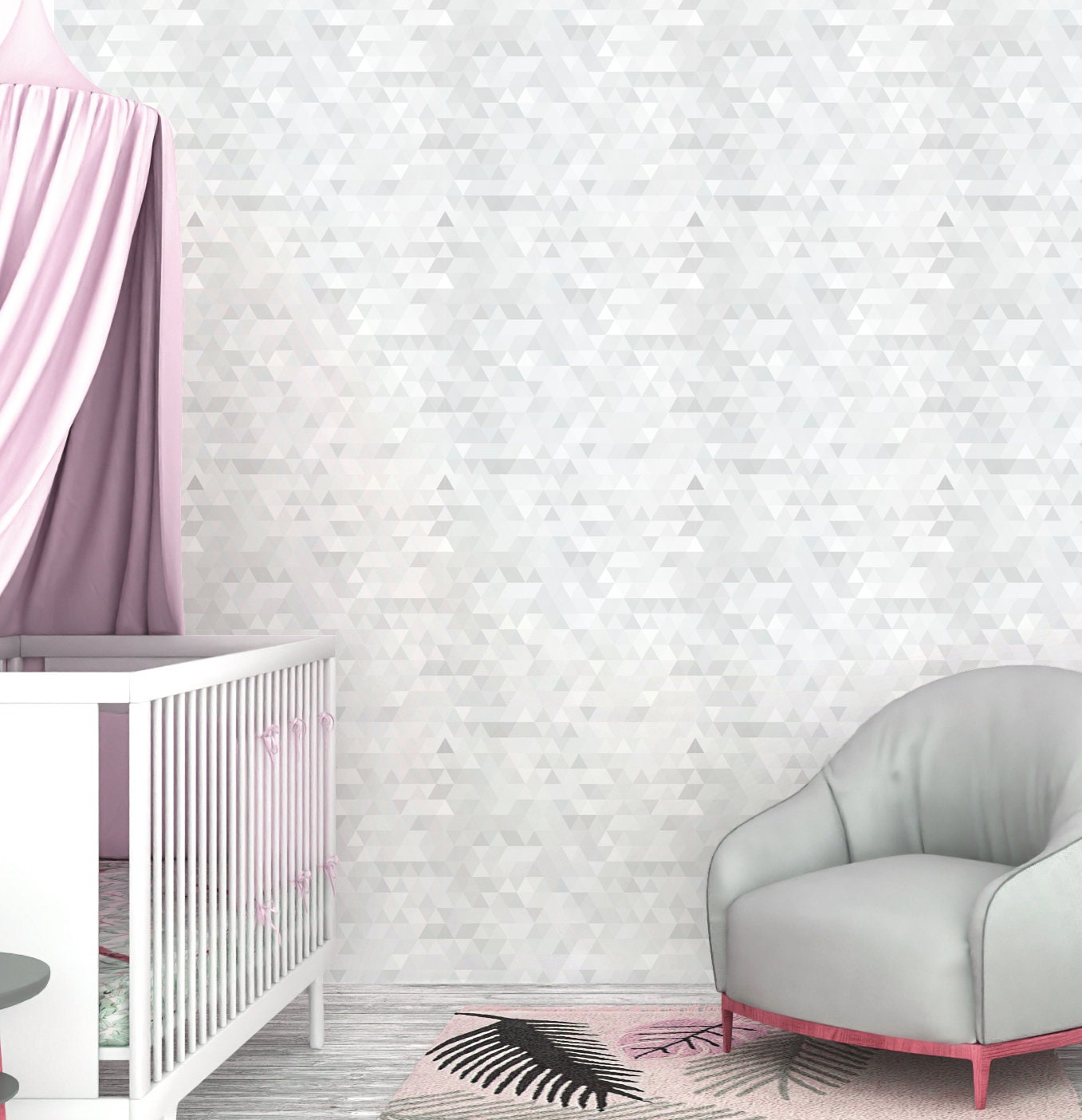 Neutral Mosaic Wallpaper Peel and Stick, Gray Geometric Canvas Removable Wall Paper