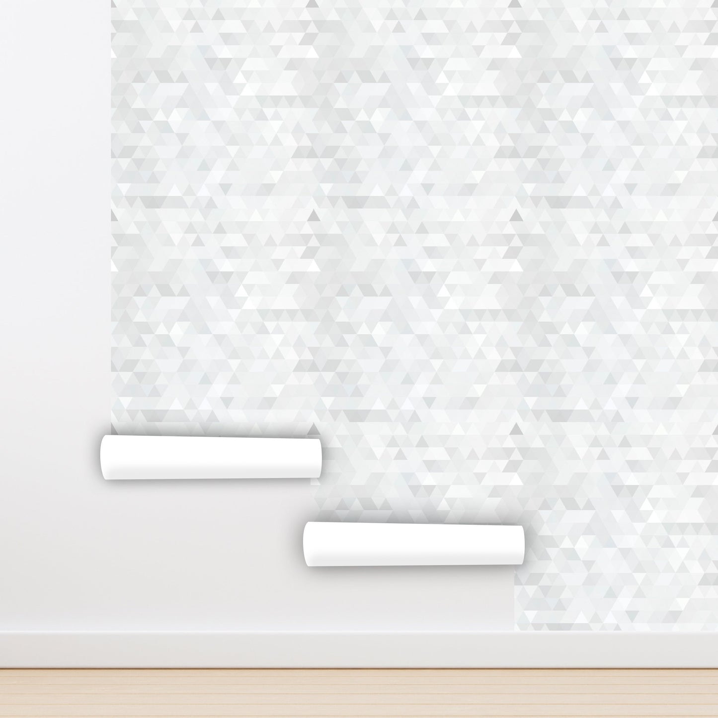 Neutral Mosaic Wallpaper Peel and Stick, Gray Geometric Canvas Removable Wall Paper