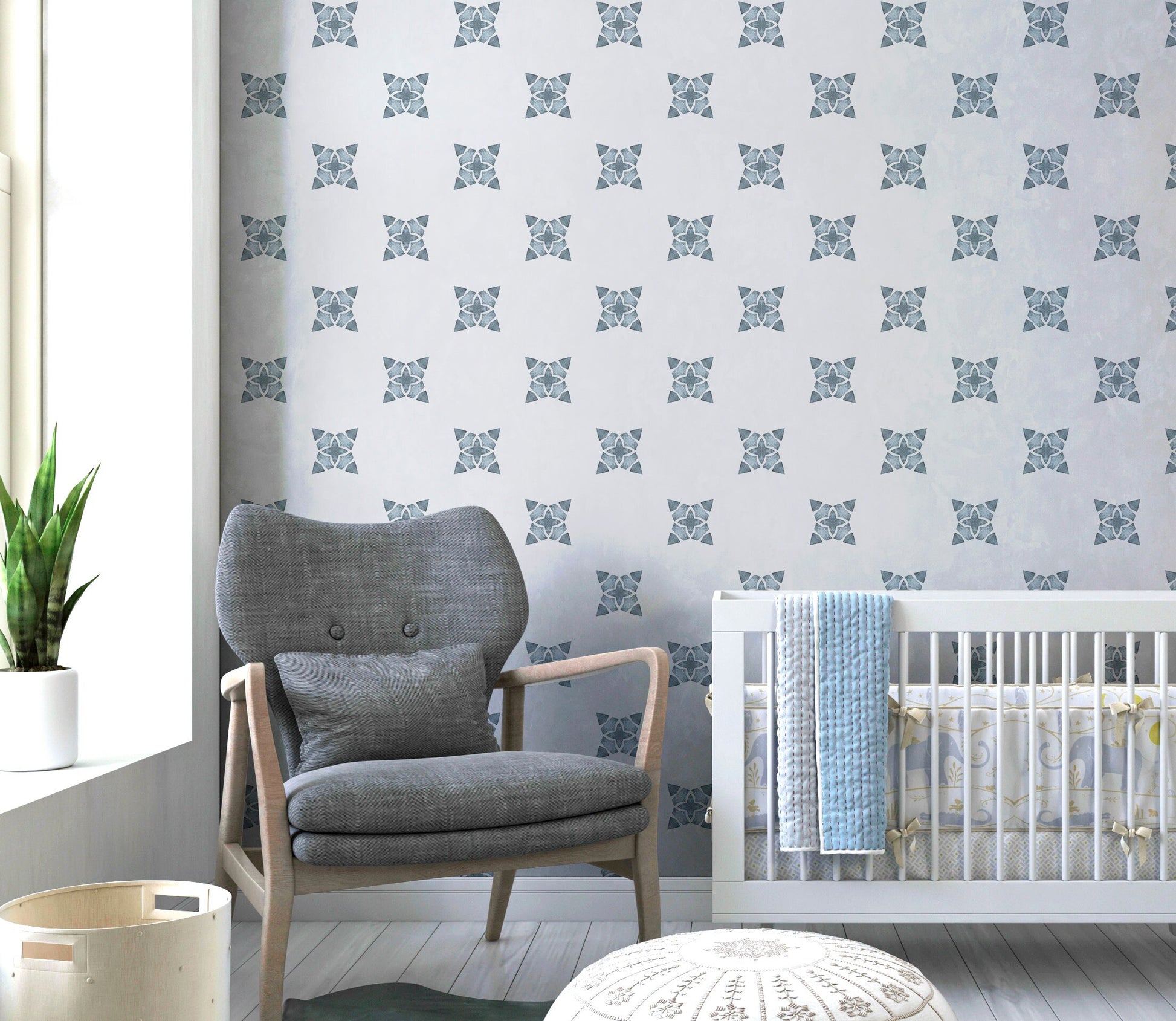 Arabesque Wallpaper Peel and Stick, Minimal Geometric Canvas Removable Wall Paper