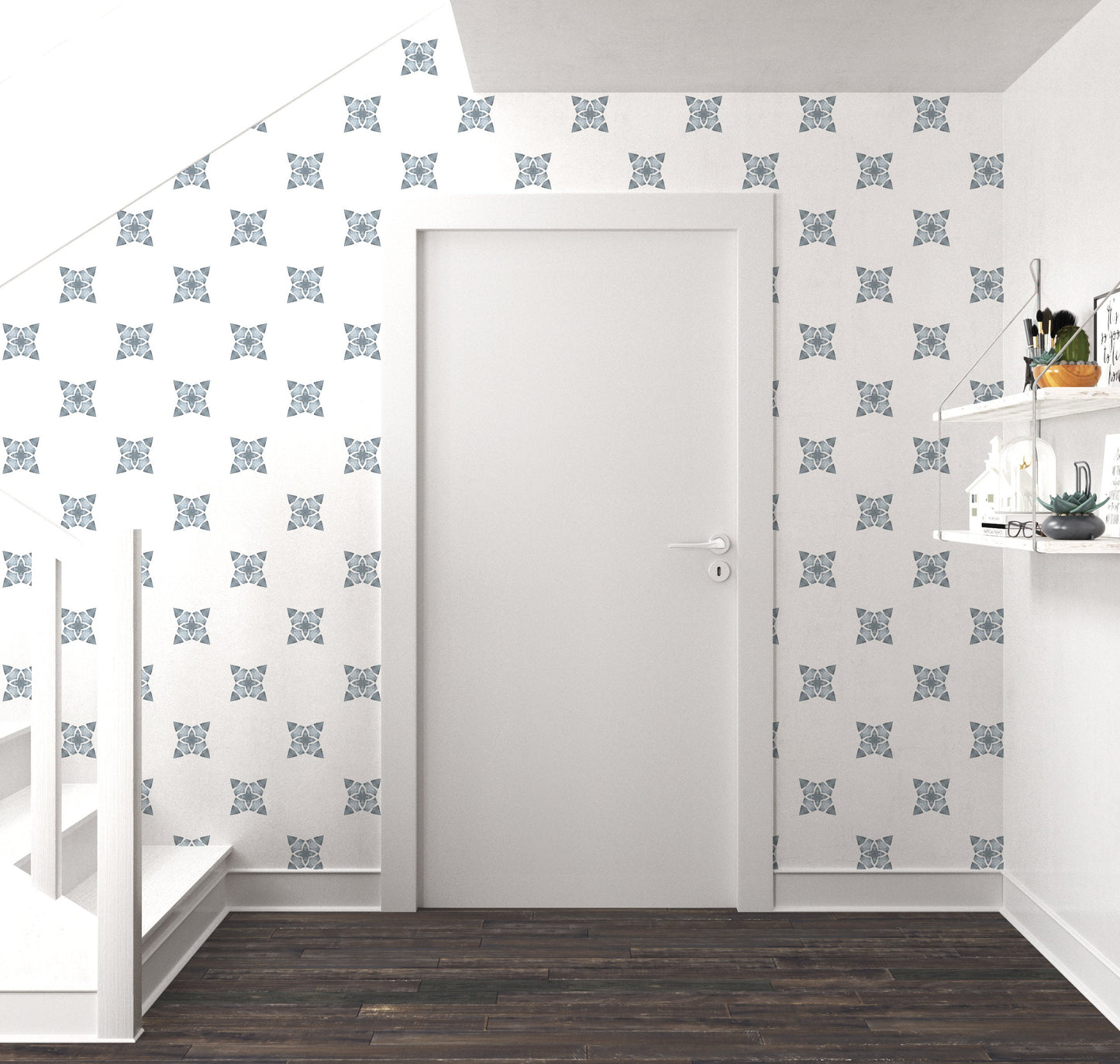 Arabesque Wallpaper Peel and Stick, Minimal Geometric Canvas Removable Wall Paper