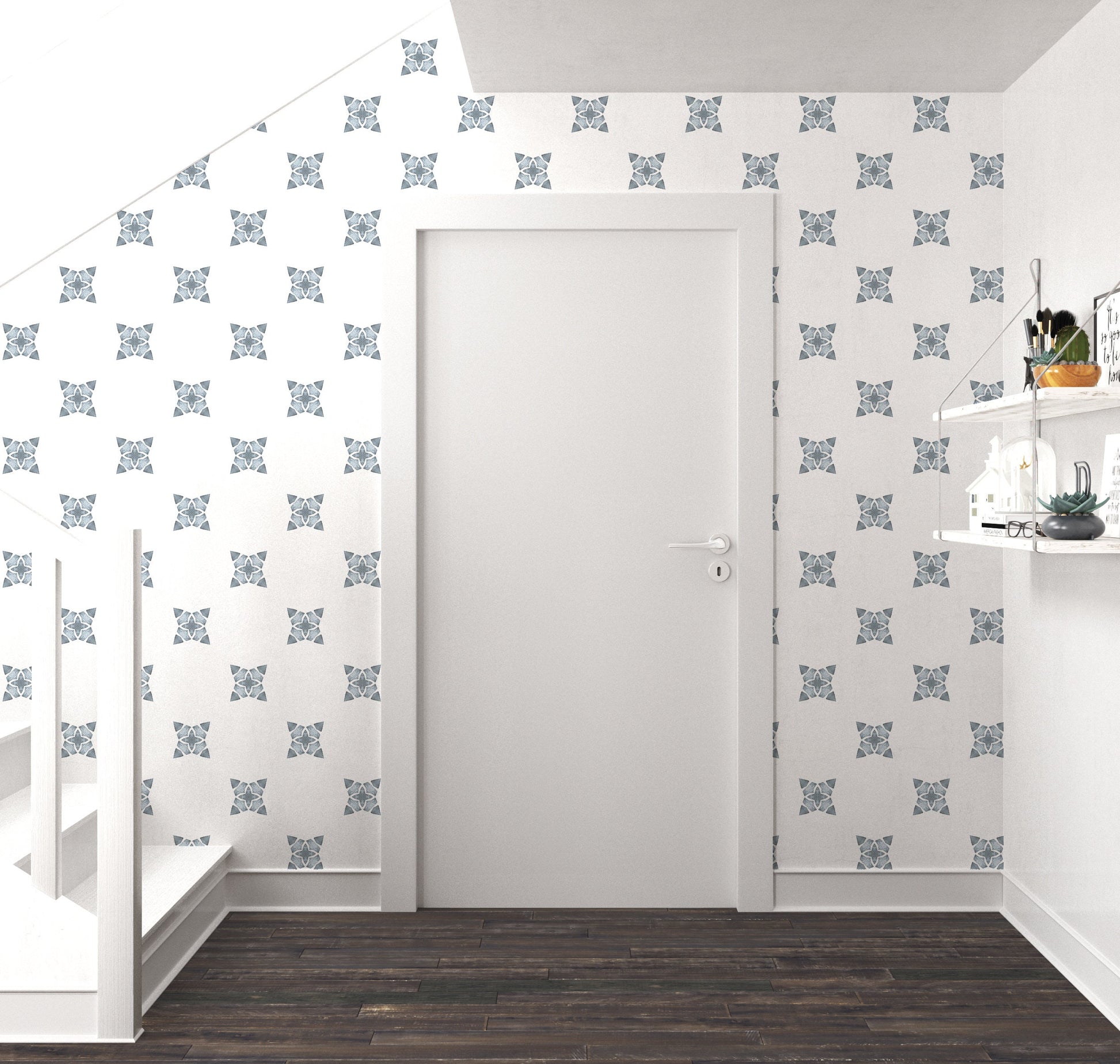 Arabesque Wallpaper Peel and Stick, Minimal Geometric Canvas Removable Wall Paper