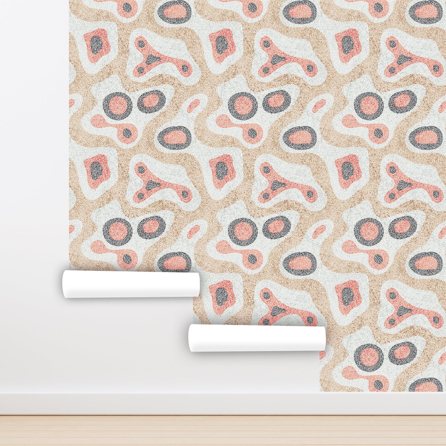 Terrazzo Wallpaper Peel and Stick, Abstract Textured Removable Wall Paper