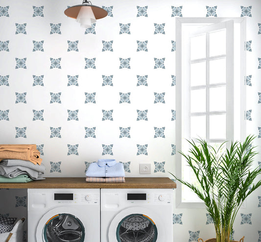 Arabesque Wallpaper Peel and Stick, Minimal Geometric Canvas Removable Wall Paper