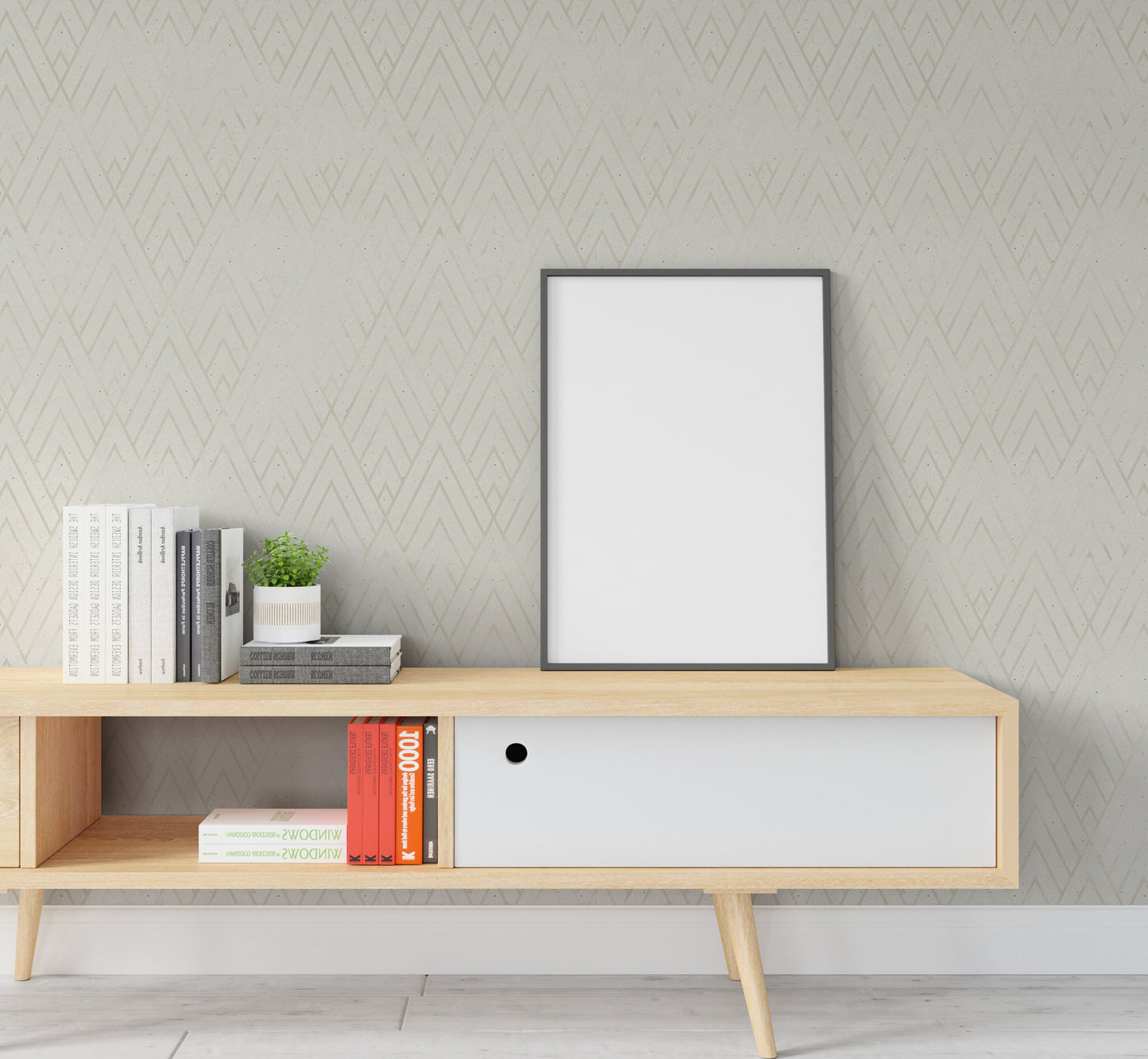 Art Deco Wallpaper Peel and Stick, Retro Geometric Textured Removable Wall Paper