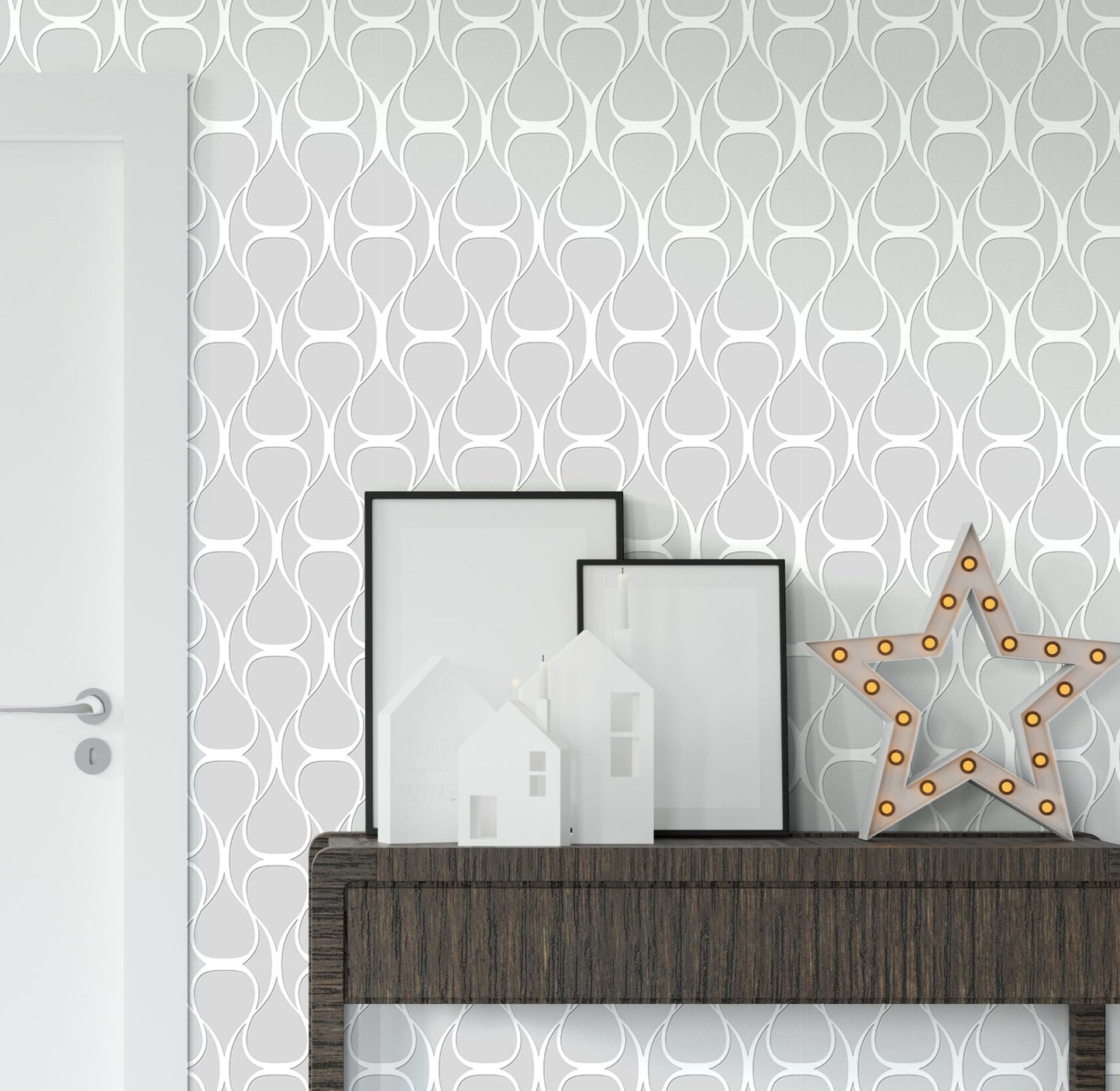 Lattice Wallpaper Peel and Stick, Retro 70s Geometric Canvas Texture Removable Wall Paper