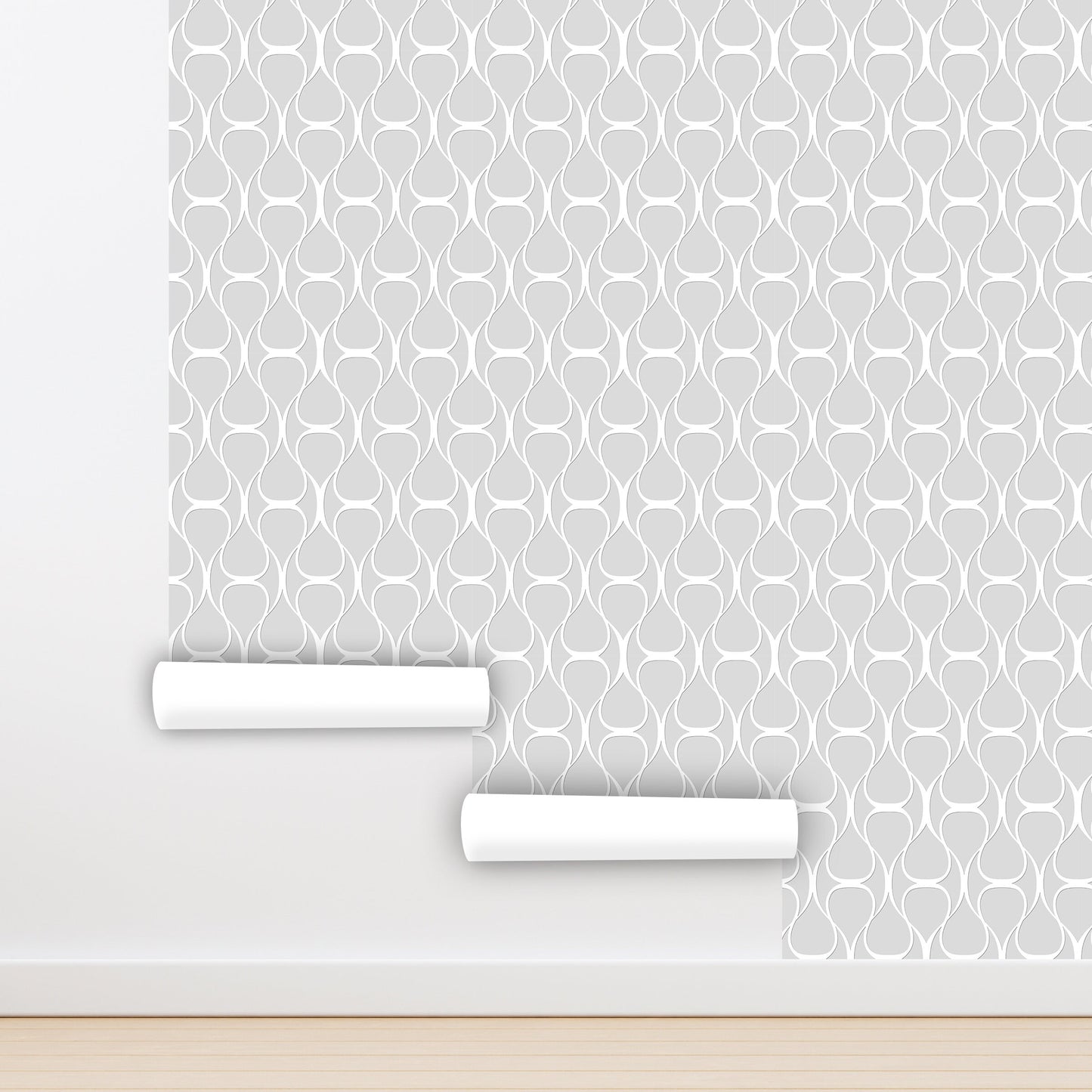 Lattice Wallpaper Peel and Stick, Retro 70s Geometric Canvas Texture Removable Wall Paper