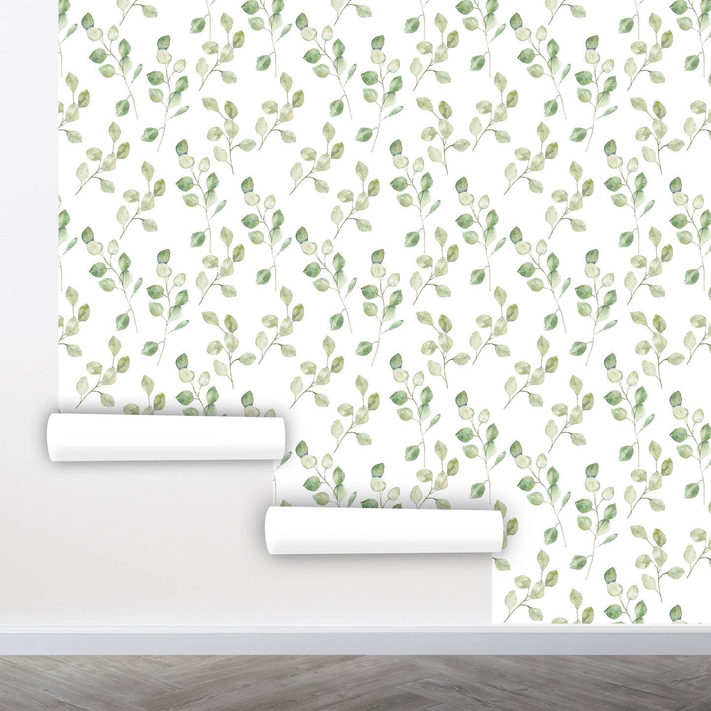 Eucalyptus Wallpaper, Green Leaf Wallpaper Peel and Stick, Botanical Wallpaper, Nursery Wallpaper, Removable Wall Paper