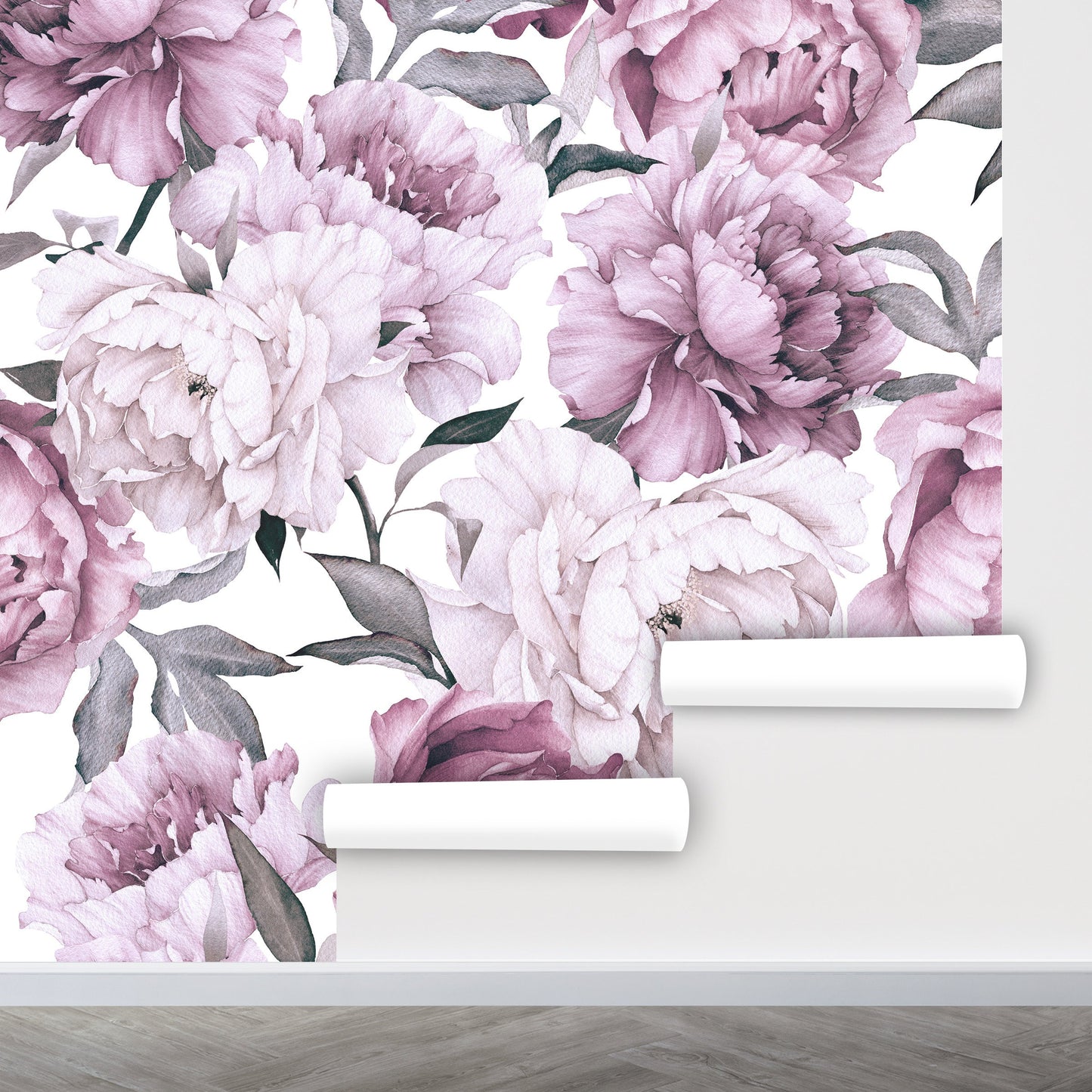 Pink Floral Wallpaper Peel and Stick, Peony Wallpaper. Big Flower Wallpaper Nursery Wallpapers, Removable Wall Paper