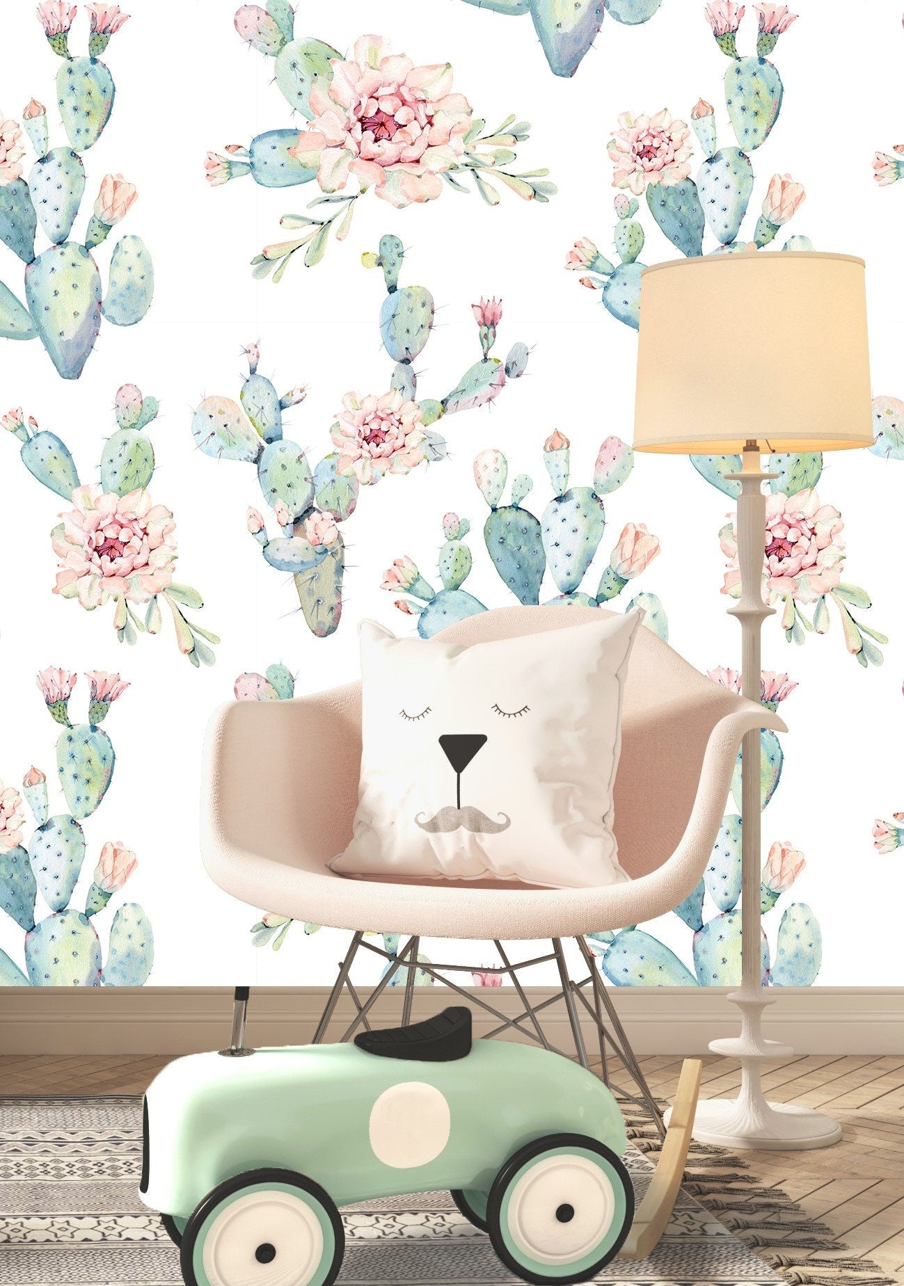 Cactus Wallpaper Tropical Wallpaper Peel and Stick Wallpaper Removable Wall Paper