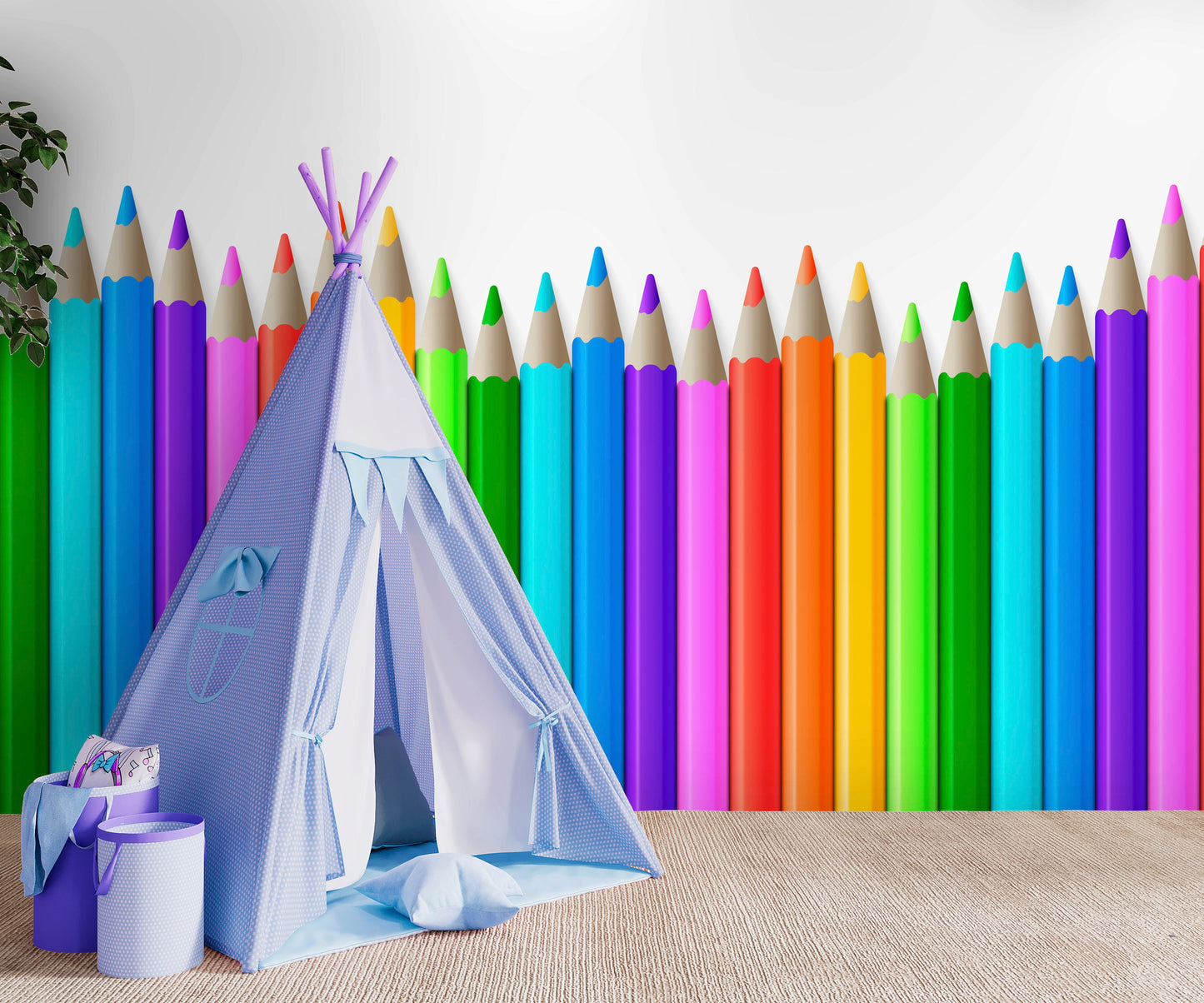 Colorful Wallpaper School, Boys room Wallpaper Peel and Stick, Girls Room Wallpaper, Removable Wall Paper