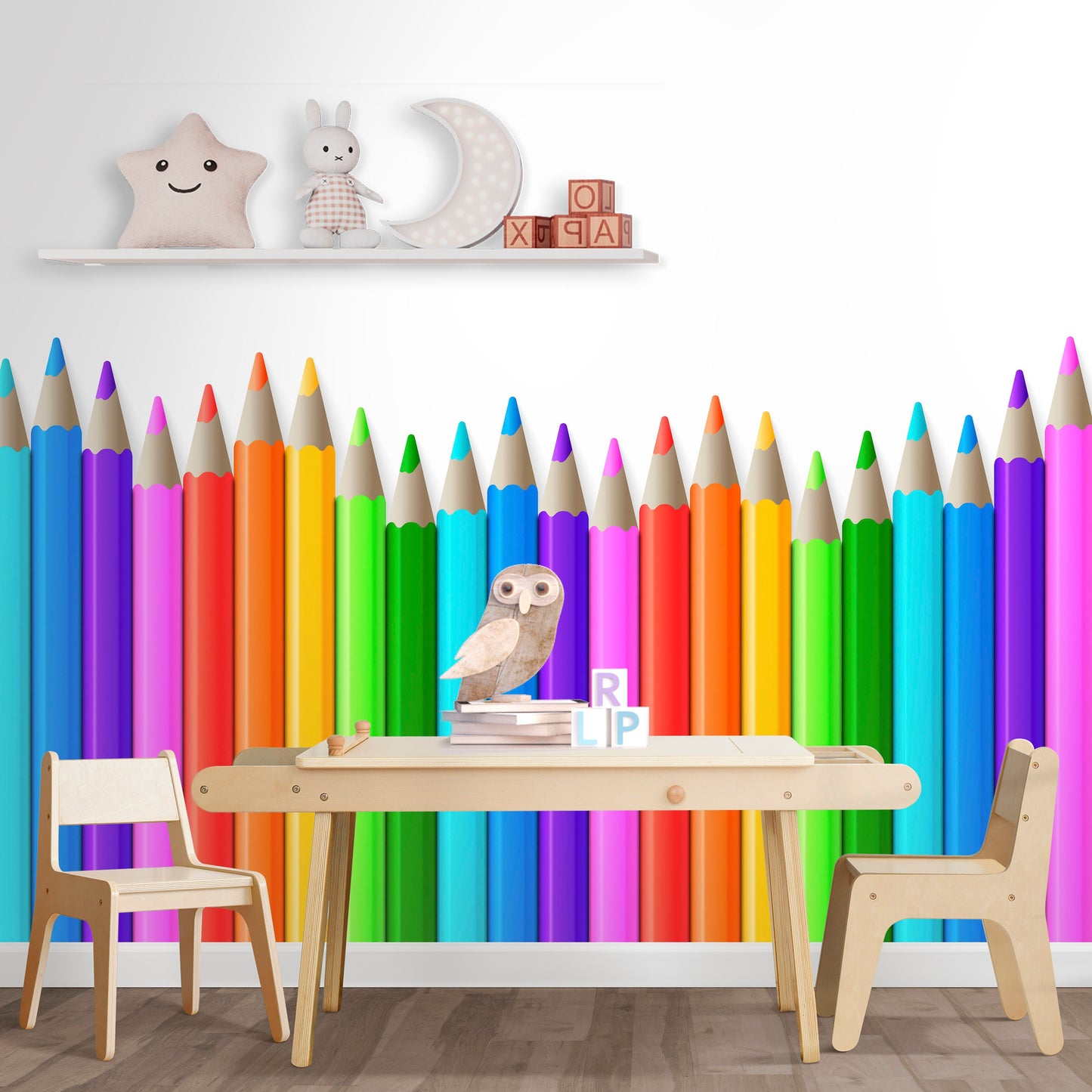 Colorful Wallpaper School, Boys room Wallpaper Peel and Stick, Girls Room Wallpaper, Removable Wall Paper