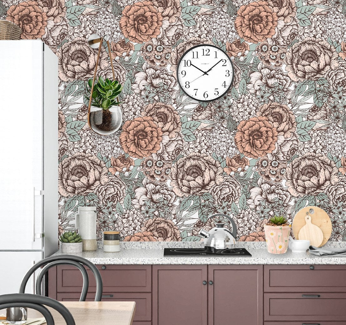 Vintage Floral Antique Wallpaper
