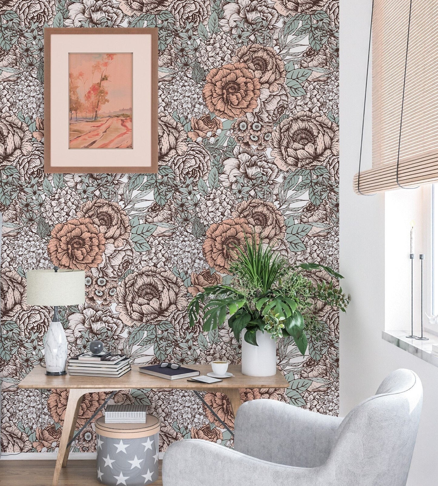 Vintage Floral Antique Wallpaper