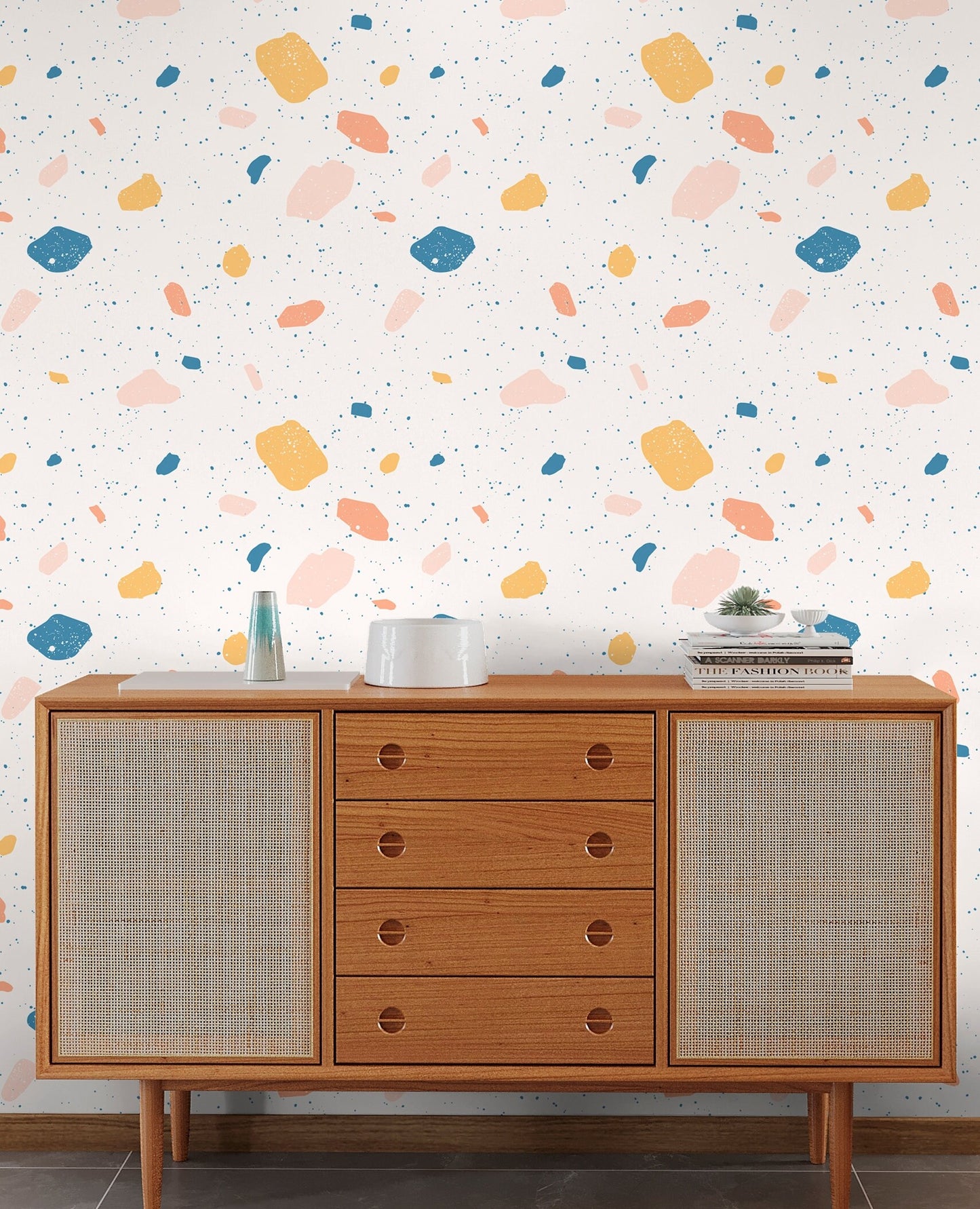 Terrazzo Wallpaper Peel and Stick, Geometric Wallpaper, Self Adhesive Wallpaper, Removable Wall Paper