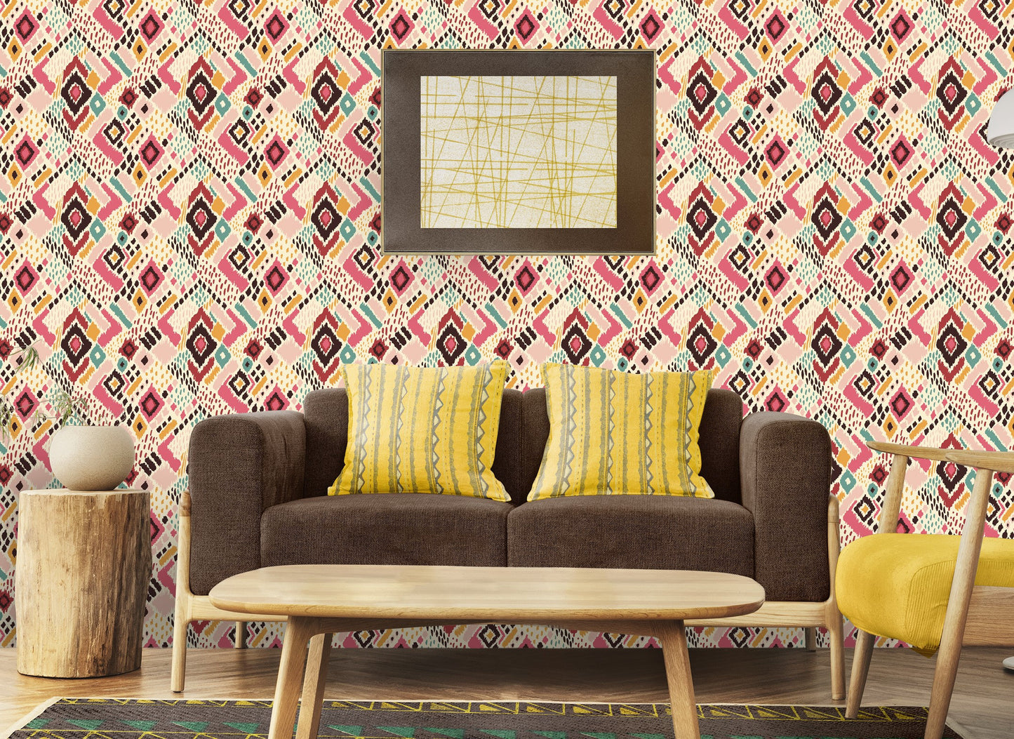Aztec Wallpaper, Ethnic Wallpaper Peel and Stick, Morocco Wallpaper, Geometric Wallpaper, Removable Wall Paper