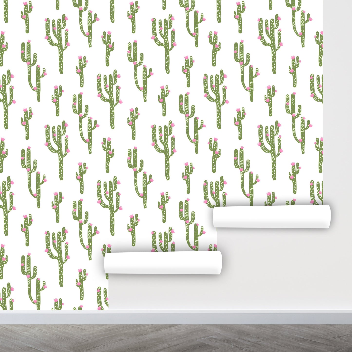 Cactus Wallpaper Peel and Stick, Tropical Wallpaper, Plant Wallpaper, Removable Wall Paper