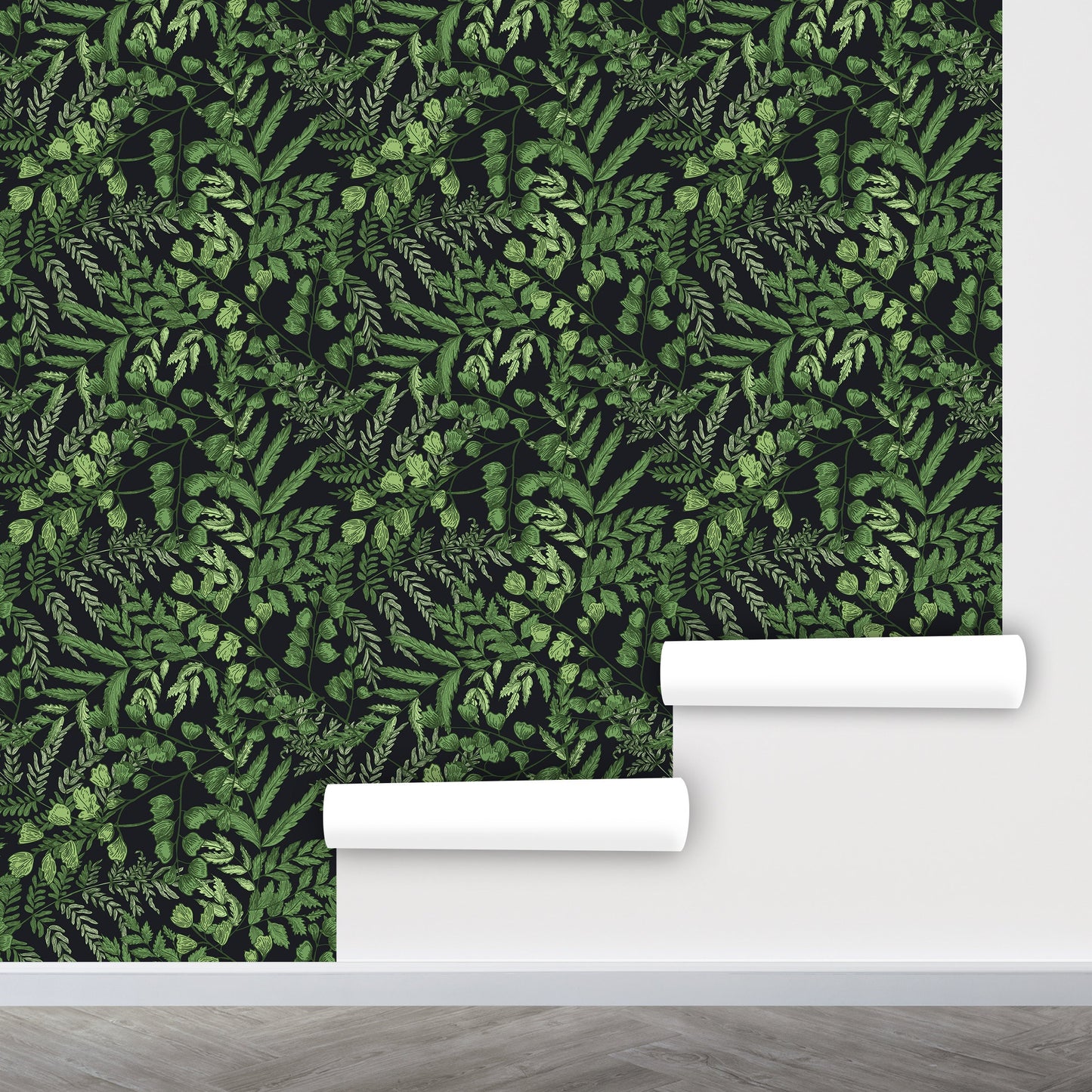 Fern Wallpaper Peel and Stick, Green Leaf Wallpaper, Plants Wallpaper, Botanical Wallpaper, Removable Wall Paper