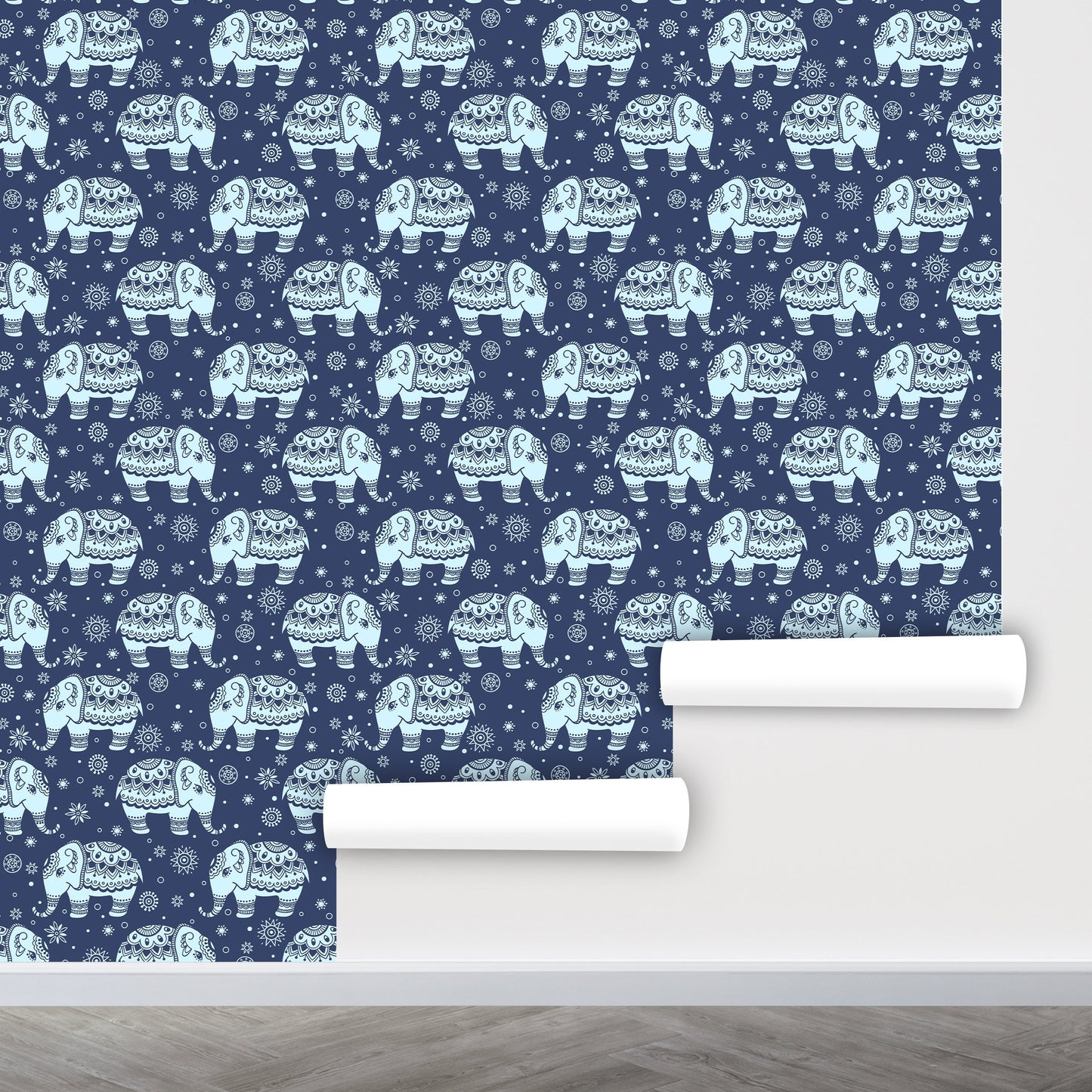 Elephant Wallpaper Peel and Stick, Indian Wallpaper, Animal Wallpaper, Removable Wall Paper
