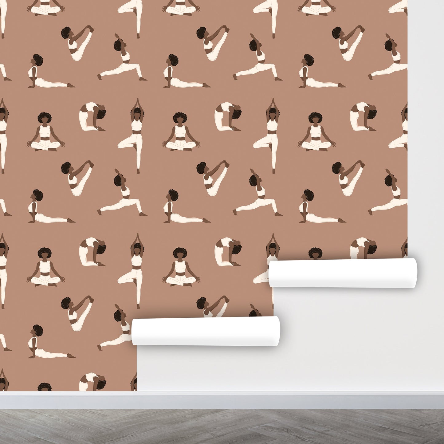 Yoga Wallpaper Peel and Stick, Meditation Wallpaper, Gym Wallpaper, Removable Wall Paper