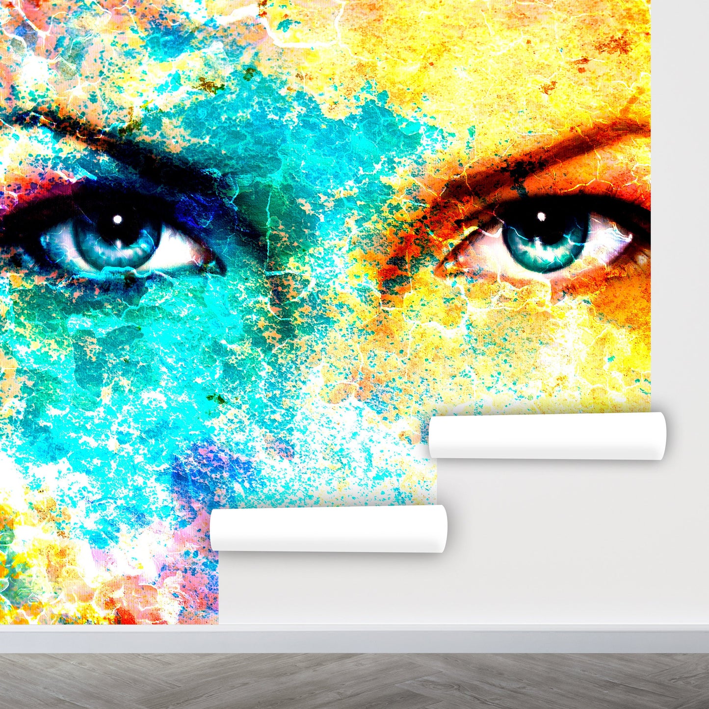 Evil Eyes Wallpaper Peel and Stick, Colorful Wallpaper, Abstract Wallpaper, Removable Wall Paper