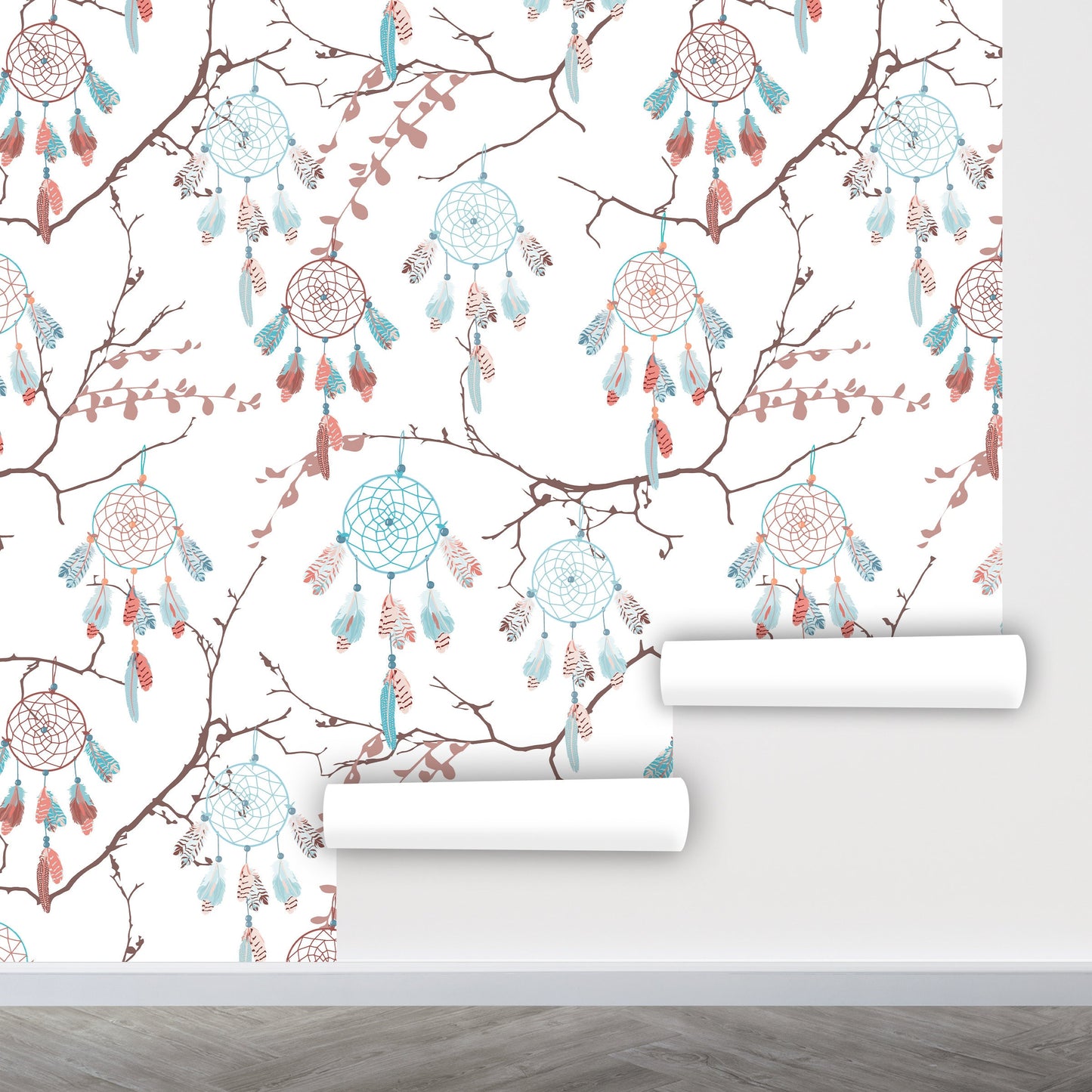 Dreamcatcher Wallpaper Peel and Stick, Boho Wallpaper, Bedroom Wallpaper, Removable Wall Paper