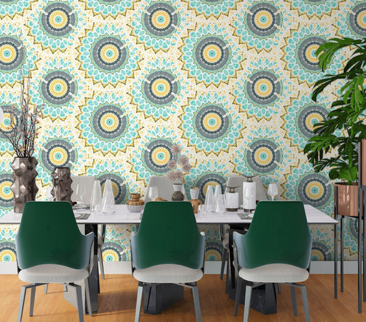 Arabic Wallpaper Peel and Stick, Mandala Wallpaper, Geometric Wallpaper, Removable Wall Paper