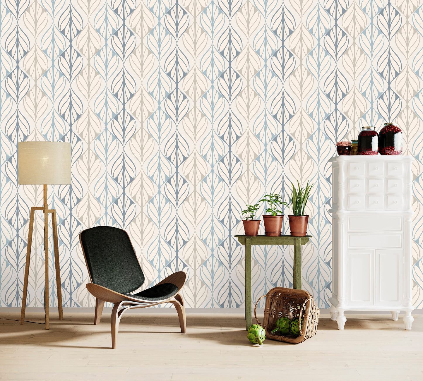 Mcm Wallpaper Peel and Stick, Retro wallpaper, Geometric Wallpaper, Removable Wall Paper