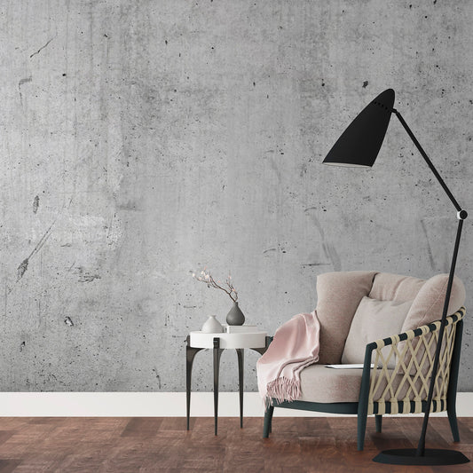 Concrete Wallpaper Peel and Stick, Modern Minimalist Removable Wall Paper