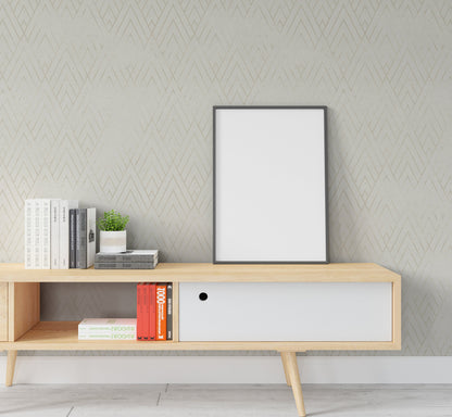 Art Deco Wallpaper Peel and Stick, Retro Geometric Textured Removable Wall Paper