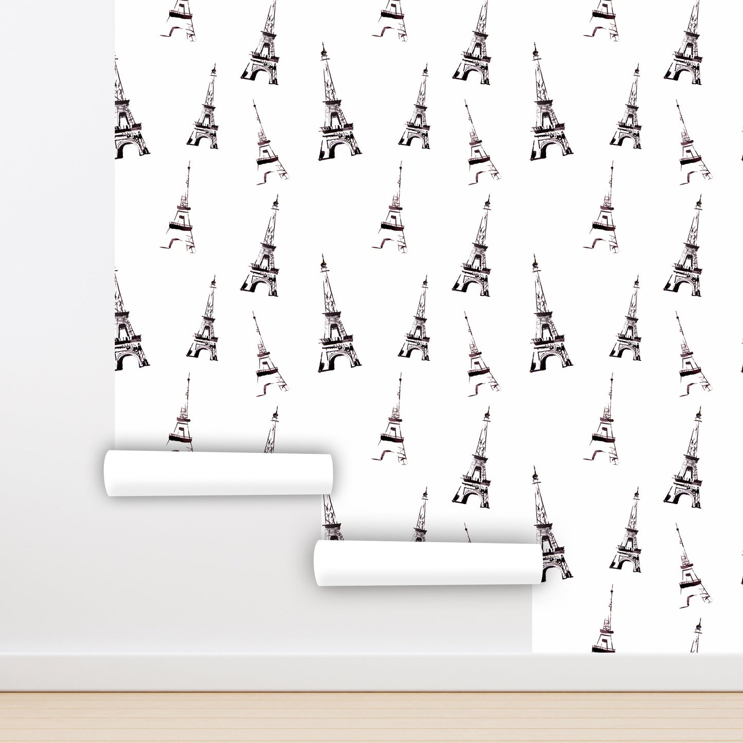 Eiffel Wallpaper Peel and Stick, Paris Wallpaper, Black and White Wallpaper, Removable Wall Paper