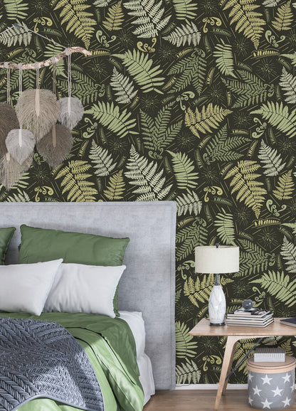 Fern Wallpaper Peel and Stick, Botanical Wallpaper, Removable Wall Paper