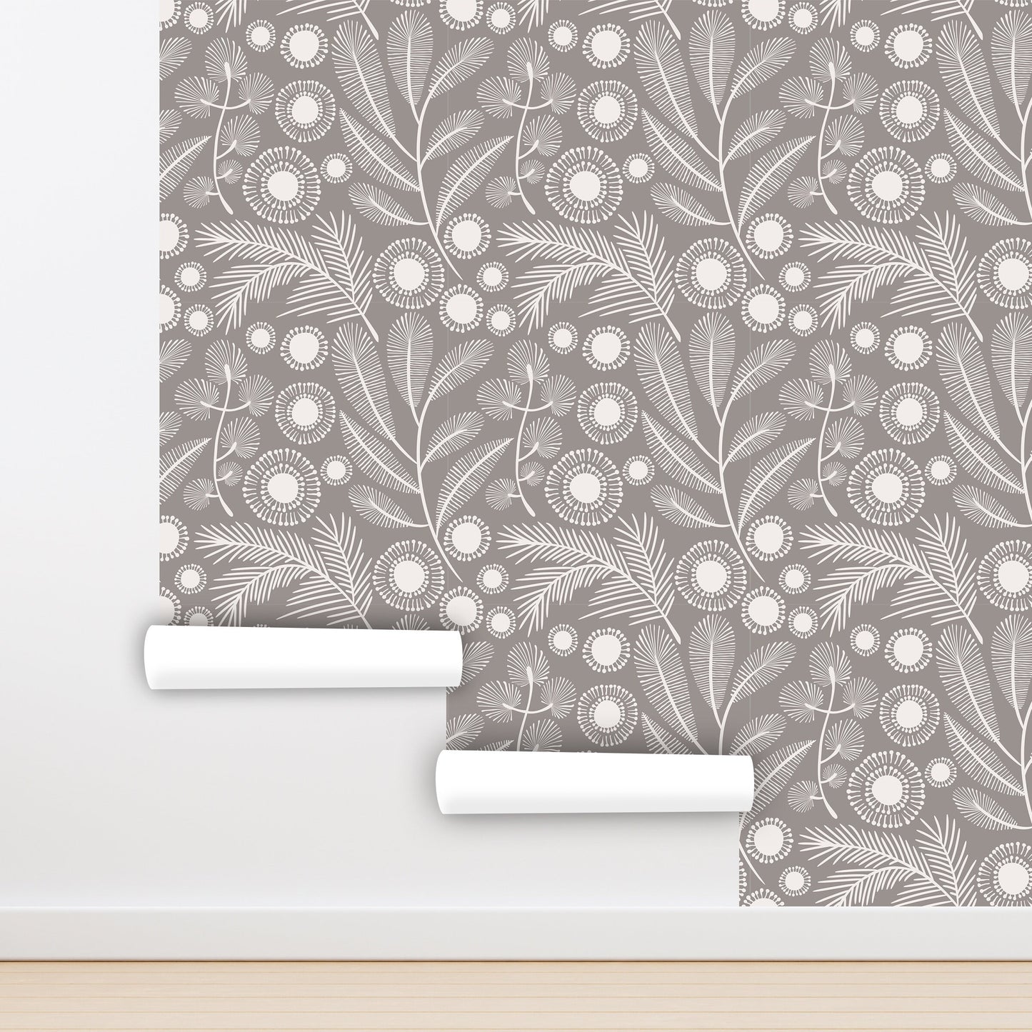 Scandinavian Wallpaper Peel and Stick, Beige Wallpaper, Branches Wallpaper, Botanical Wallpaper, Removable Wall Paper