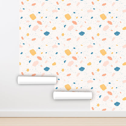 Terrazzo Wallpaper Peel and Stick, Geometric Wallpaper, Self Adhesive Wallpaper, Removable Wall Paper