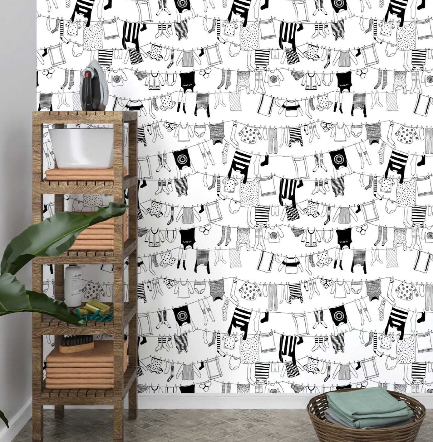 Laundry Room Wallpaper