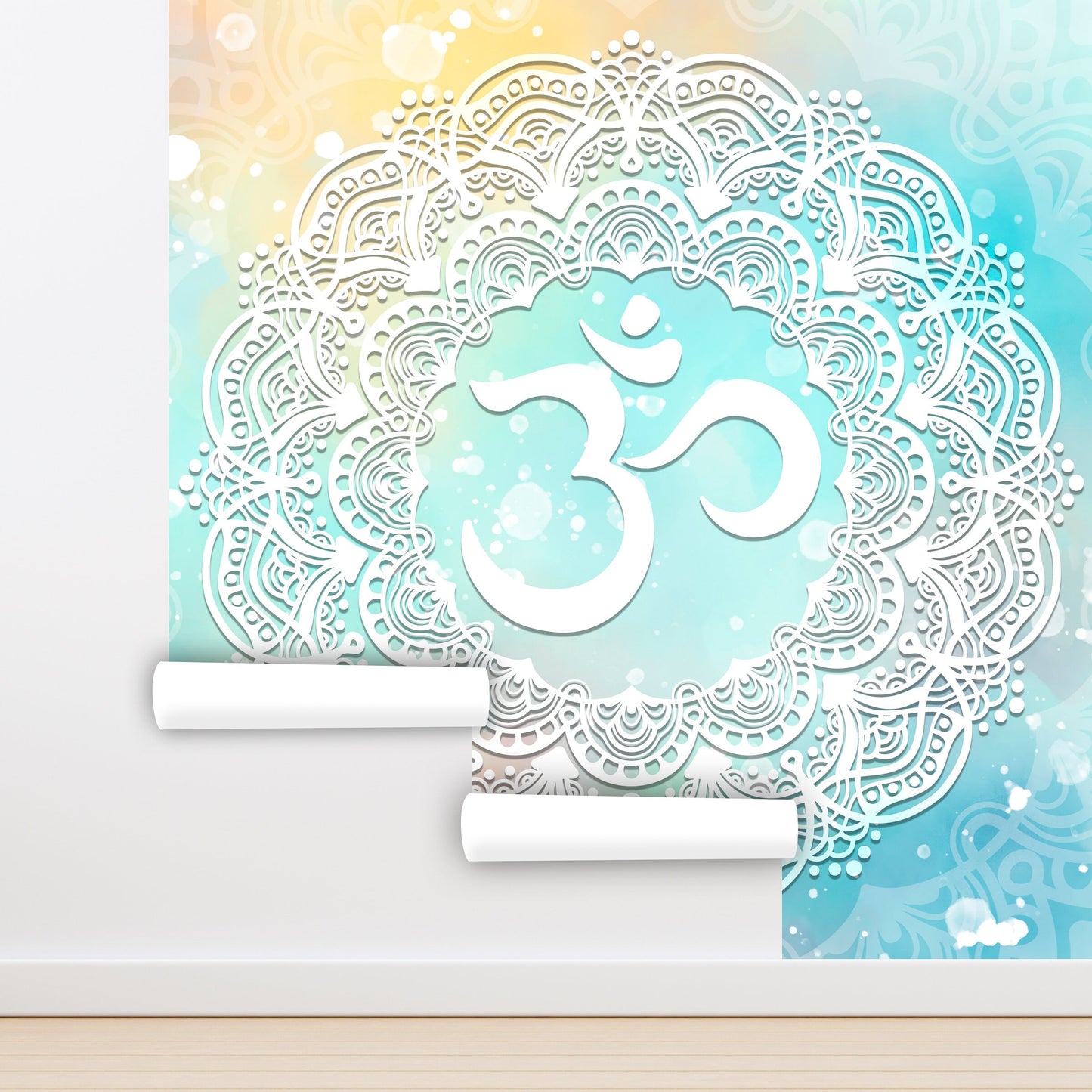 Mandala Wallpaper, Yoga Wallpaper Peel and Stick, Meditation Wallpaper, Removable Wall Paper