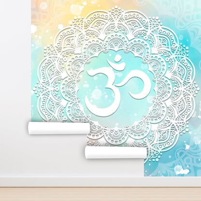 Mandala Wallpaper, Yoga Wallpaper Peel and Stick, Meditation Wallpaper, Removable Wall Paper