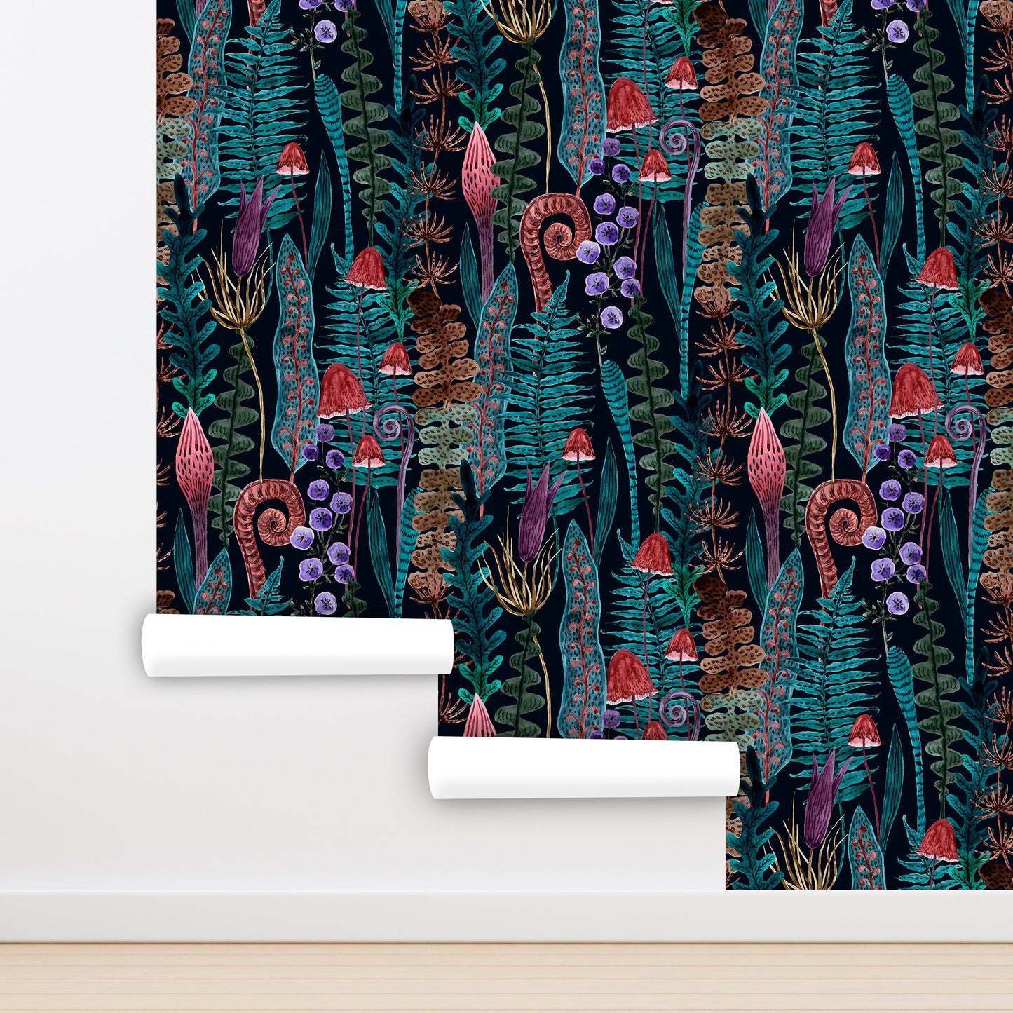 Magic Forest Wallpaper Peel and Stick, Mushroom Wallpaper, Removable Wall Paper