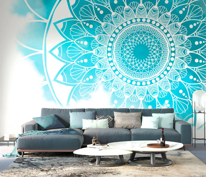 Mandala Wallpaper Peel and Stick, Meditation Wallpaper, Yoga Wallpaper, Removable Wall Paper