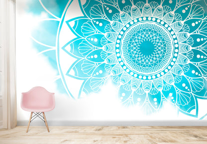 Mandala Wallpaper Peel and Stick, Meditation Wallpaper, Yoga Wallpaper, Removable Wall Paper