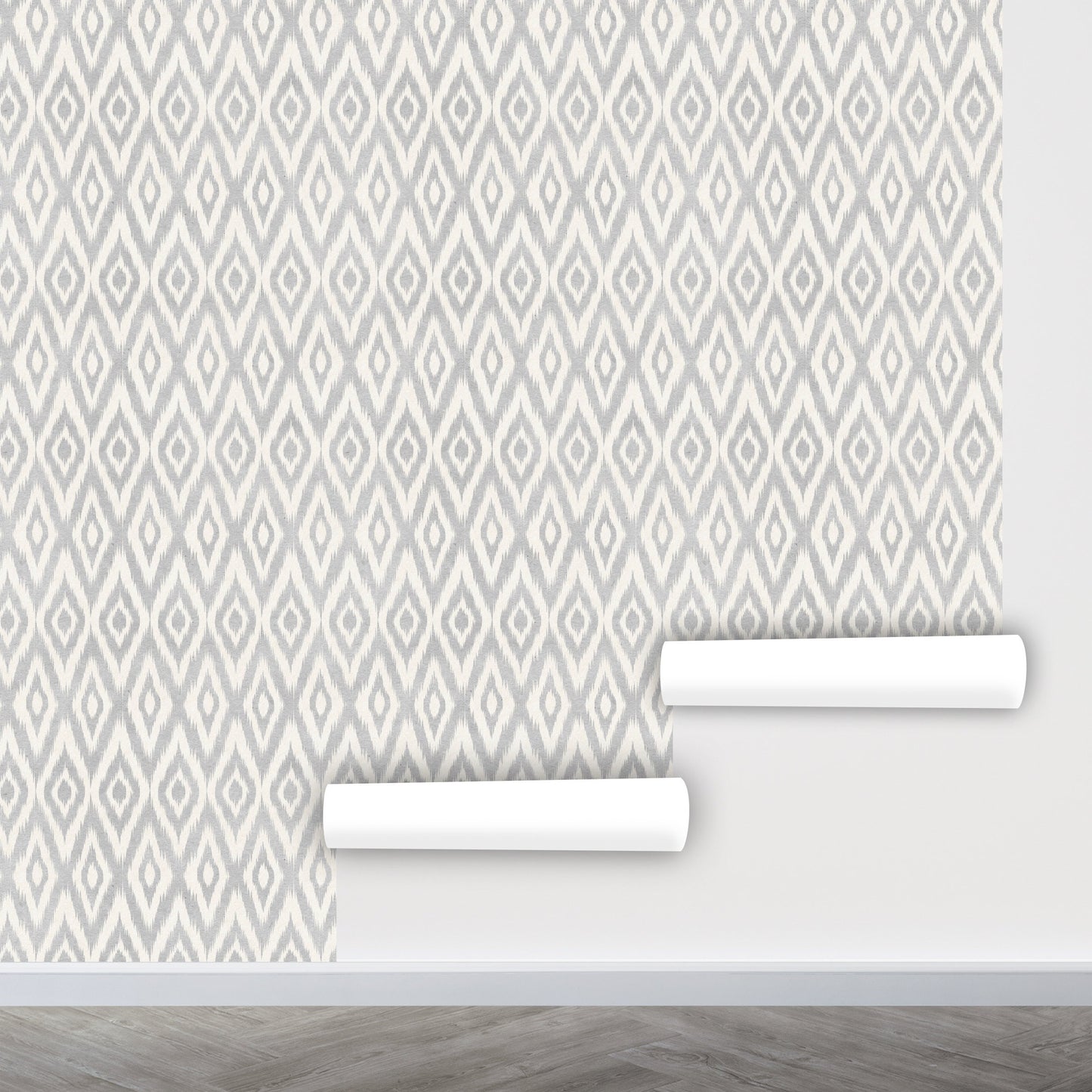 Ikat Wallpaper Peel and Stick, Mcm Wallpaper, Gray Wallpaper, Removable Wall Paper