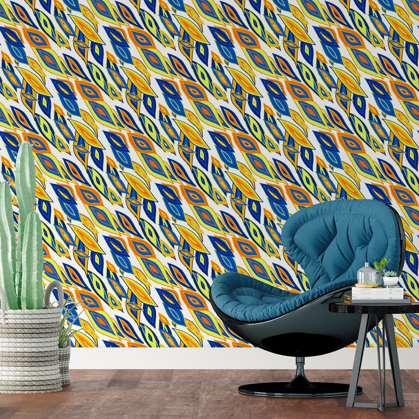 Doodle Wallpaper Peel and Stick, Colorful Wallpaper, Bright Abstract Wallpaper, Removable Wall Paper